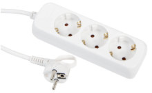 Skjøteledning 3-veis m/jord 3 meter